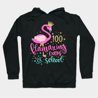 100 Flamazing Days of School Flamingo Teacher Girls Kids Hoodie